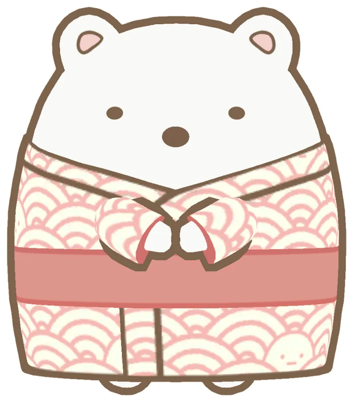 温泉のゆかたを着たしろくま